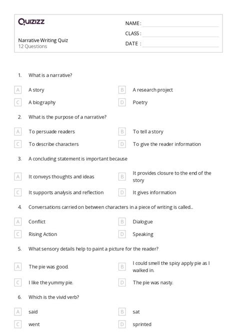 interrogative narration quiz