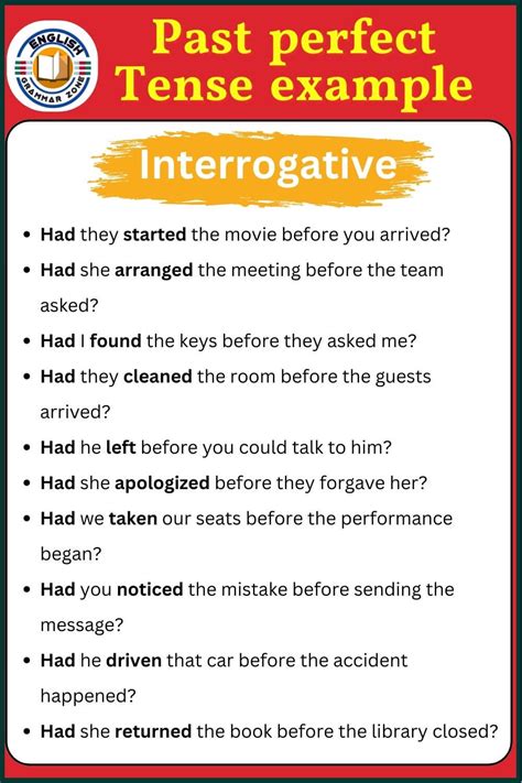 interrogative past tense examples