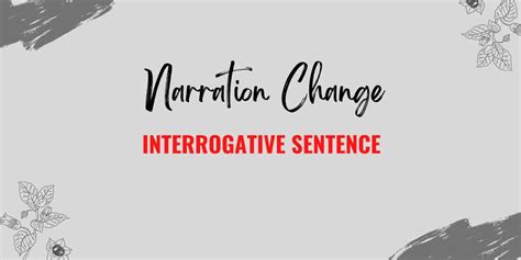 interrogative sentence narration change rules