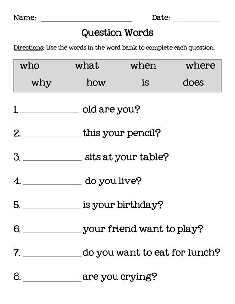 interrogative sentence worksheet for class 5 with answers pdf