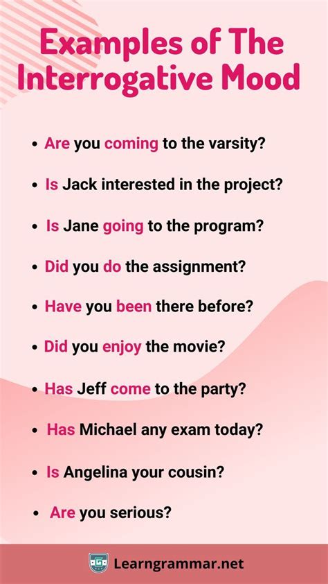 interrogative verb mood examples