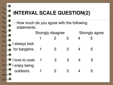 interval scale questions examples