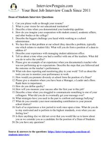 interview questions for dean of students high school