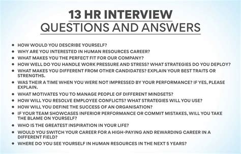 interview questions for hr executive with answers