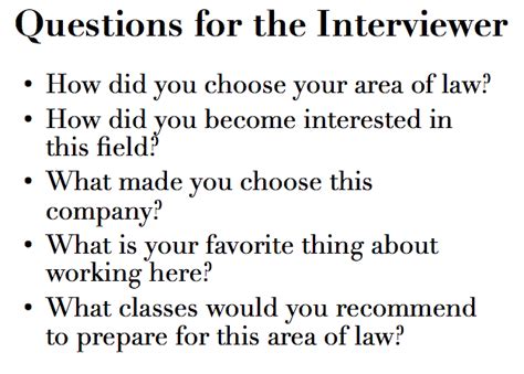 interview questions for law students with answers