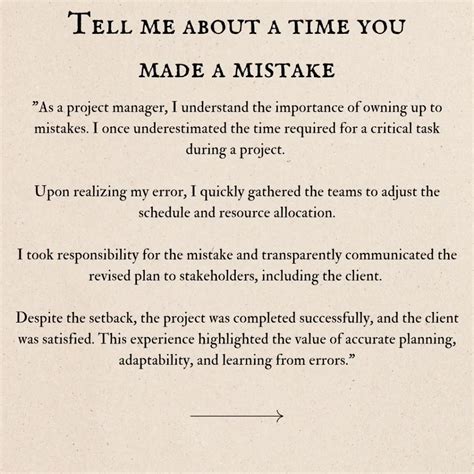 interview questions mistakes you've made example