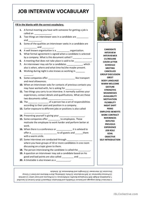 interview topics in english pdf