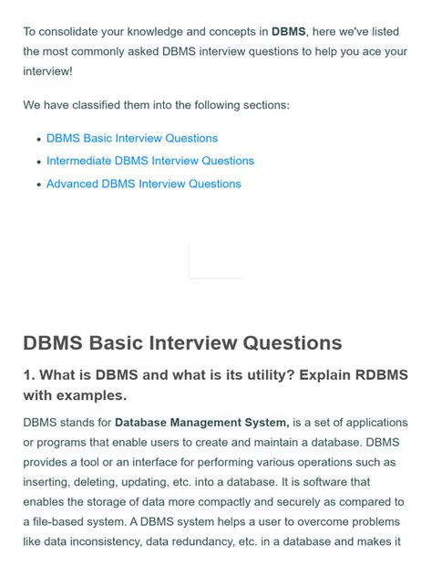 interviewbit dbms questions