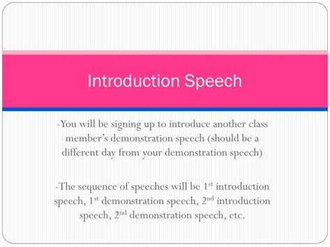 intro for speech in class