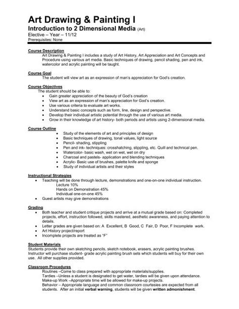 intro to painting syllabus