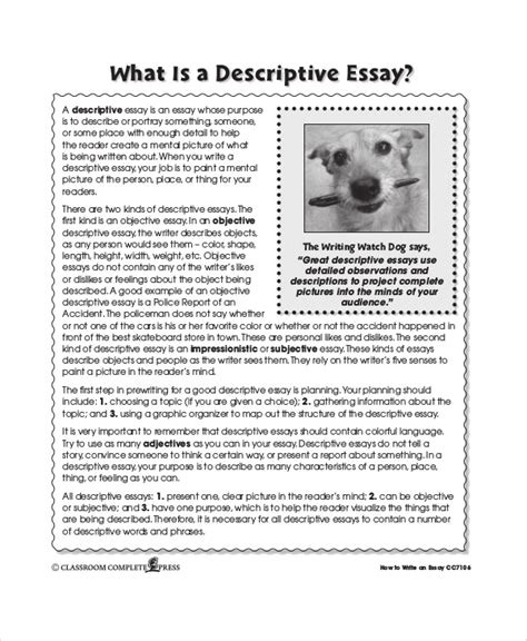 introduction of descriptive writing