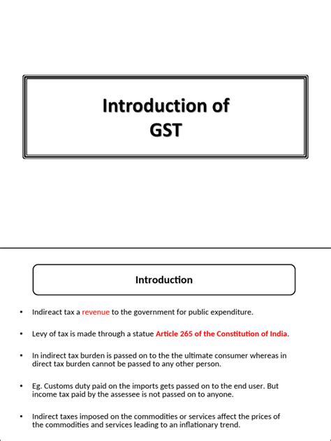introduction of gst pdf in english