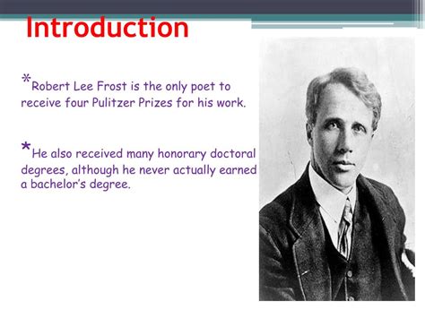 introduction of writer robert frost