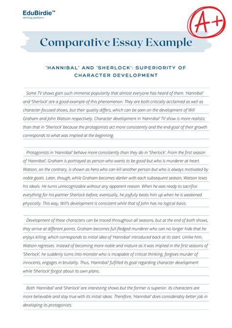 introduction paragraph comparison essay example