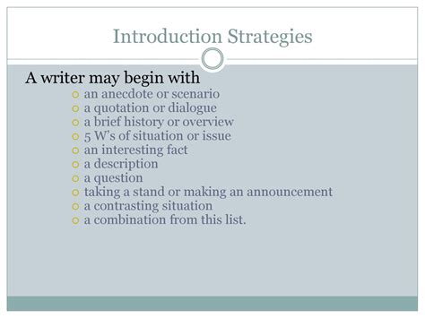 introduction strategies examples