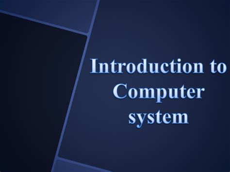 introduction to computer system ppt