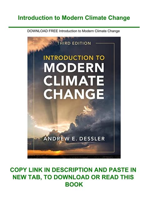 introduction to modern climate change pdf free