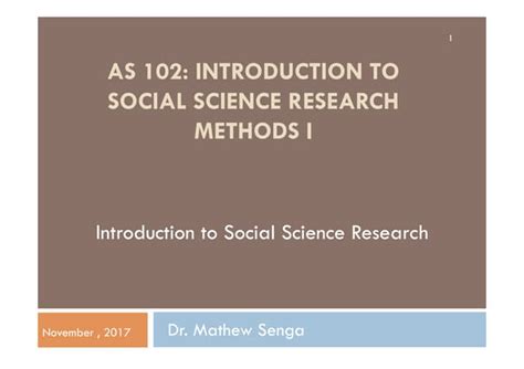 introduction to social science research methods pdf