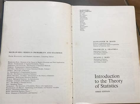 introduction to theory of statistics pdf