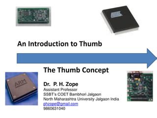introduction to thumb instructions