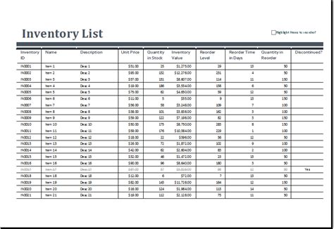 inventory spreadsheet sample excel file for group