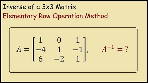 inverse of a 3x3 matrix questions and answers