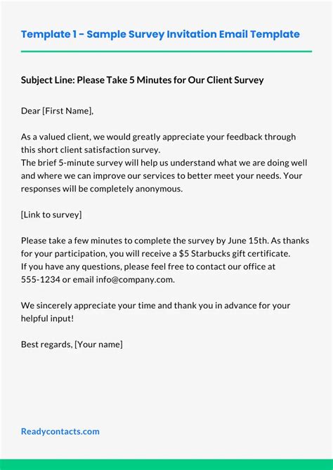 invitation to take a survey example