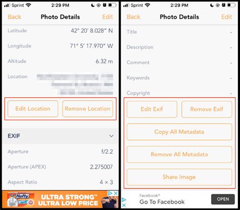 iphone app to remove exif data