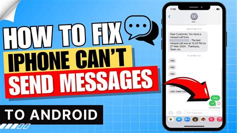 iphone can't send messages to android
