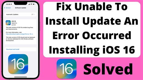 iphone error unable to install update