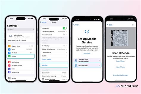iphone esim data not working