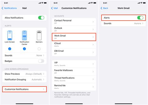 iphone not getting notifications from mail app