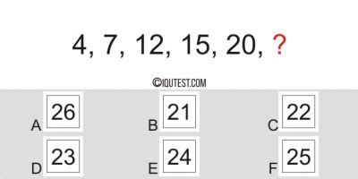 iq number sequence questions