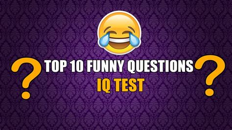 iq questions with answers funny