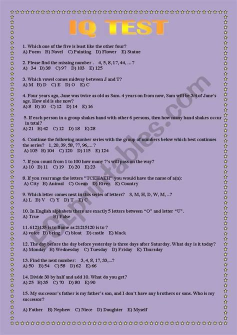iq questions with answers pdf