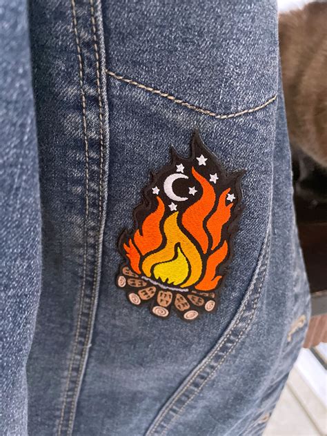 iron on patch placement