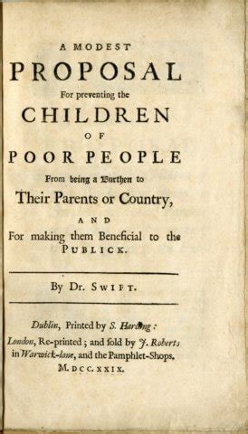 is a modest proposal a story