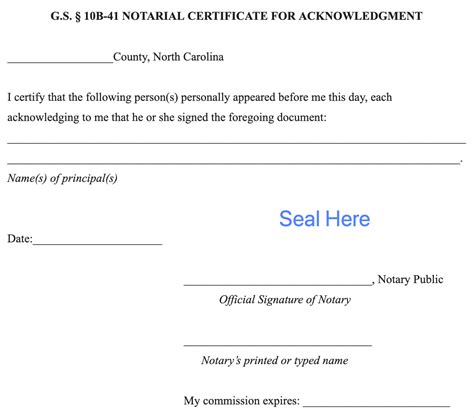 is a notarized document legally binding in north carolina