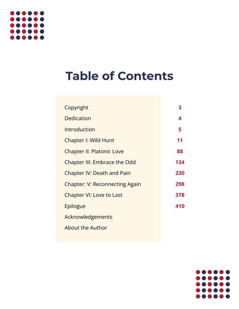 is a table of contents