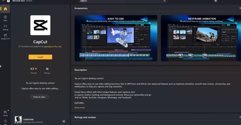 is capcut available on microsoft store