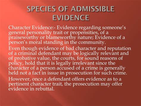 is character evidence admissible in criminal cases