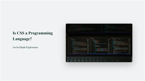 is css a programming language or not