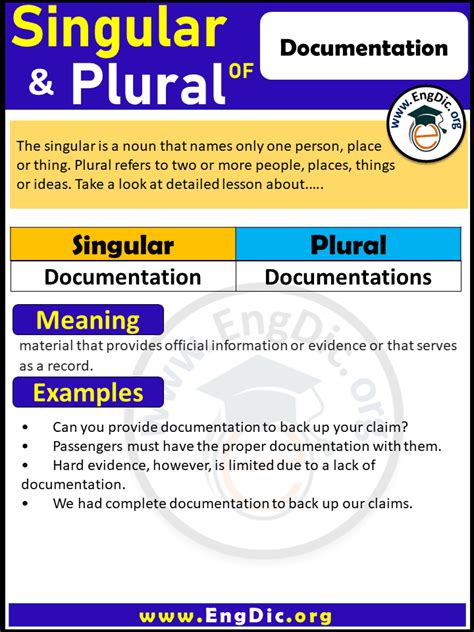 is documentation singular or plural