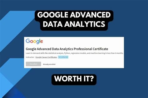 is google advanced data analytics certification worth it