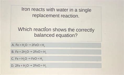 is iron reactive with water