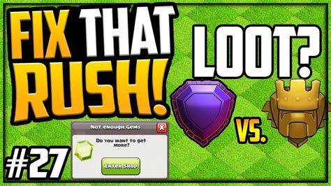 is it bad to rush in clash of clans