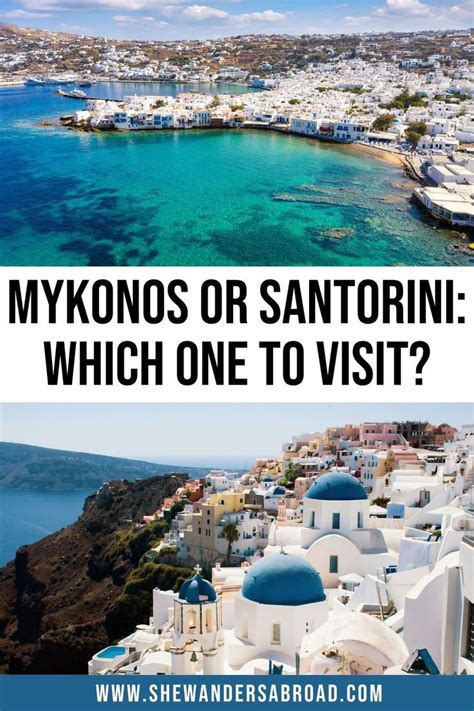 is it better to stay in mykonos or santorini