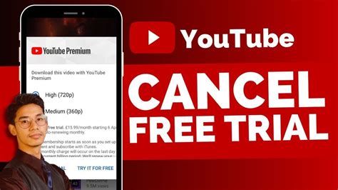 is it easy to cancel youtube premium after free trial