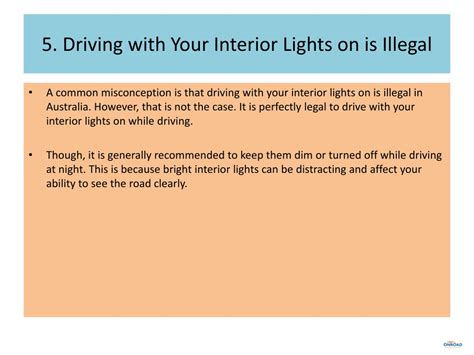 is it illegal to have a light on while driving