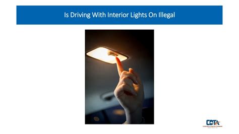 is it illegal to have inside light on while driving